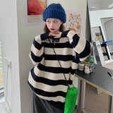 Women Pullover Sweater Loose Fashion Striped Knitted