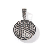 Jewelry Disc Fashion Pendant Necklace Copper with Zircon Praying Hand Jesus Pieces Spectrum