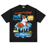 Unisex T Shirt Print Short Sleeve Street Loose
