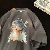 Men T Shirt Creative Printing Loose Teen
