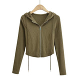 Women Hoodie Sexy Short Slim Fit