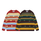 Women Sweater Retro Couple Sweater Loose Knit Top