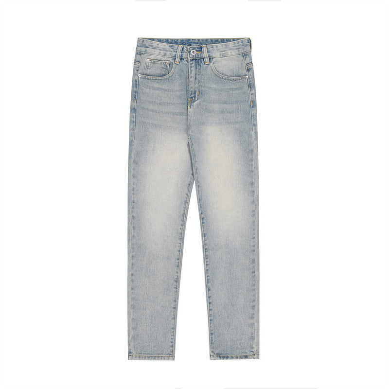 Men Jeans Bright White Old Leisure