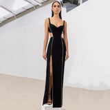 Women Dress Hollow-out Slit Stretch Dress