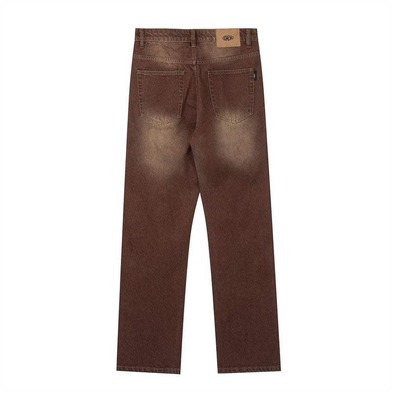 Men Jeans Casual Loose Trousers Old