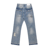 Men Jeans Loose Hole Patch
