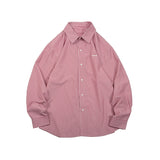 Unisex Shirt Cityboy Long Sleeve Casual All-Match Loose Striped