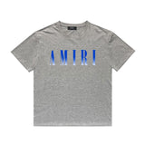 Amiri T Shirt Gradient Letter Flower Casual Short Sleeve T-shirt