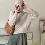 Women Pullover Sweater Thick Loose Casual Short