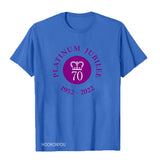 Inspired by Queen's Platinum Jubilee 2022 Elizabeth 70 Years T-Shirt Graphic Print Crew Neck