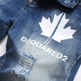 DSQ2 Short Jeans Broken Patch Short Jeans