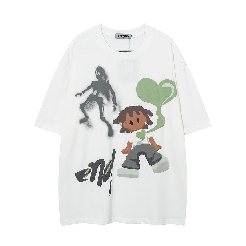 Men's T-Shirt Cartoon Foam Couple Retro