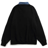 Men Fleece Lined Hoodie Multicolor Hoodie Men's Ins Loose Letter Embroidery Polo Top
