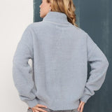 Women Work Business Casual Sweats Knitted Mink-like Loose Turtleneck Sweater