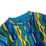 Kapital Sweater Pingtian Hehong Style Japanese Loose Pop Contrast Color Knitted Retro Crew Neck Sweater