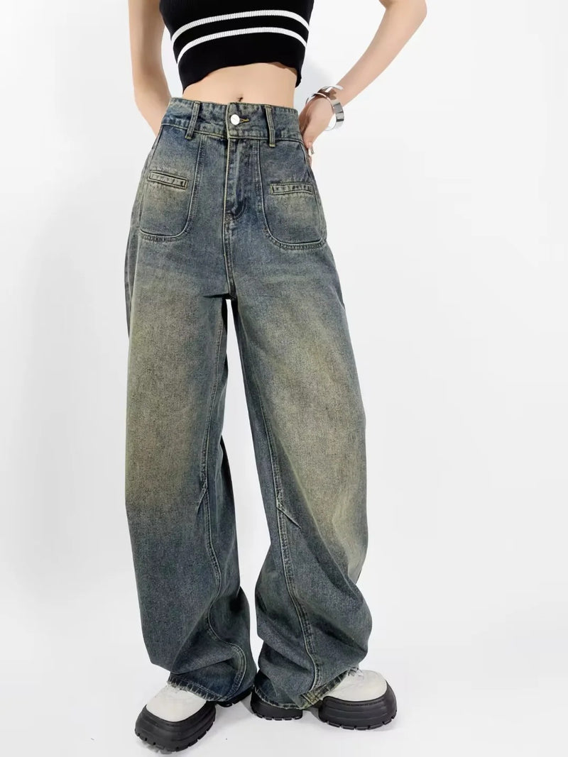 Women Jeans Retro All-Matching Loose Casual