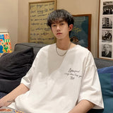 Men T Shirt Summer Loose Cotton