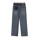 Men Jeans Pocket Decoration Loose Wear