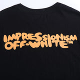 Ow T Shirts Yellow Letter Printing for Men and Women