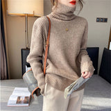 Women Pullover Sweater Loose All-Matching Knitted Sweater