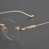 CHH Chrome Hearts Glasses Frameless Pure Titanium Glasses Frame Personalized Business