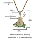 Jewelry Zircon Pendant Hip Hop Fashion Necklace St. Valentine's rapper Spectrum