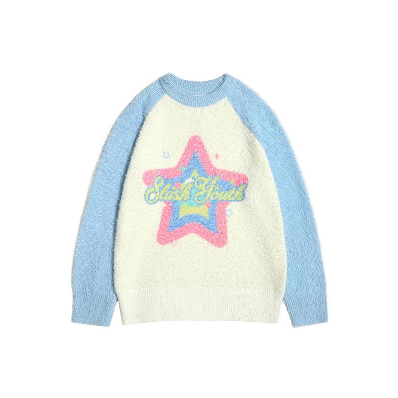 Women Sweater Soft Idle Style Coral Fleece Sweater