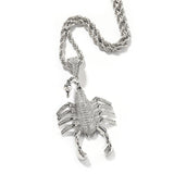 Jewelry Copper Zircon Scorpion Pendant Twist Chain Necklace ins Spectrum Animal Far East