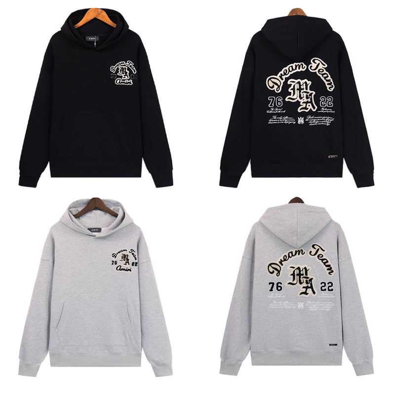 Amiri Hoodie AMI Letter Pullover Hooded Sweater Men and Women