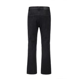 Men Jeans Pleated Loose Hole Design