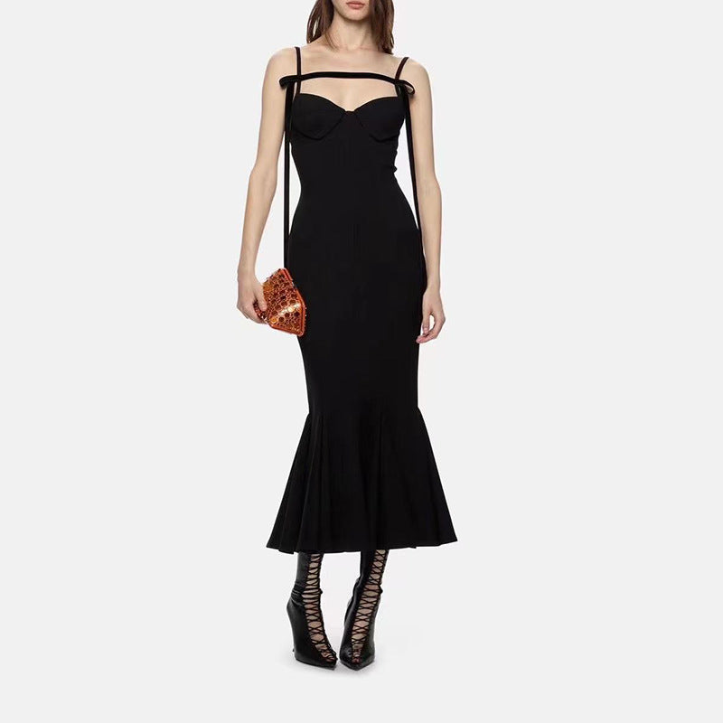 Bohemian Dress Fashion Temperament Bandage Fishtail Dress