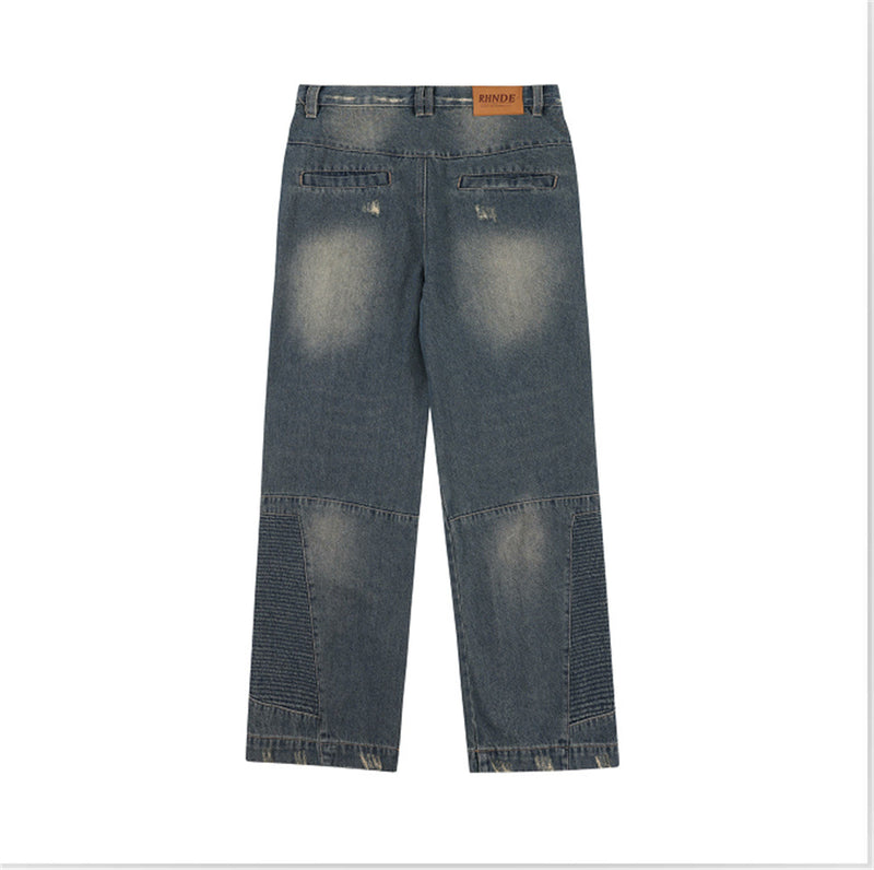 Men Jeans Ripped Leisure Loose All-Match