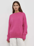 Women Work Business Casual Sweats Crew Neck Loose Sweater