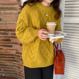 Women Pullover Sweater Thickened Thermal Knitting