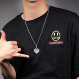 Jewelry Zircon Love Lock Necklace Design Sense Pendant St. Valentine's Spectrum