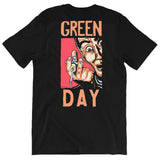 Green Day T Shirt Rock Punk Moto Skeleton