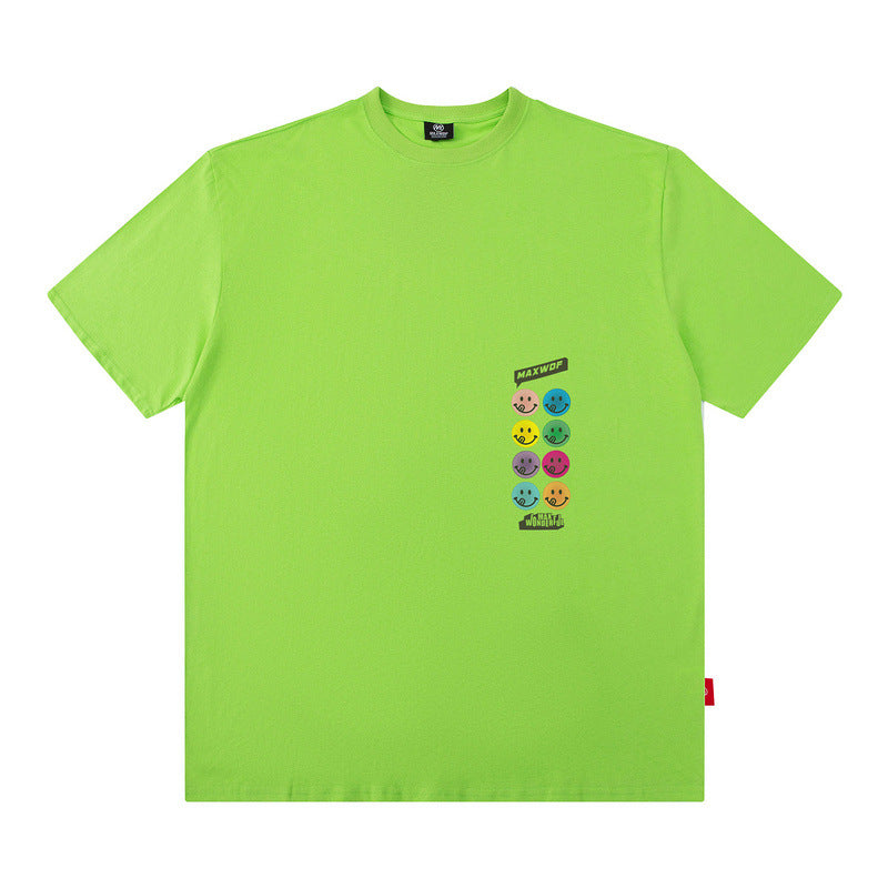 Men's T-Shirt Smiley Face Expression Pattern