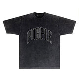 Purple Brand Distressed T Shirts Short Sleeve