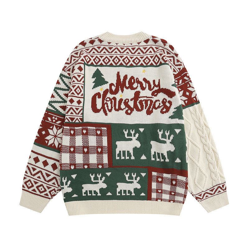 Women Sweater Christmas Knitted Coat Sweater