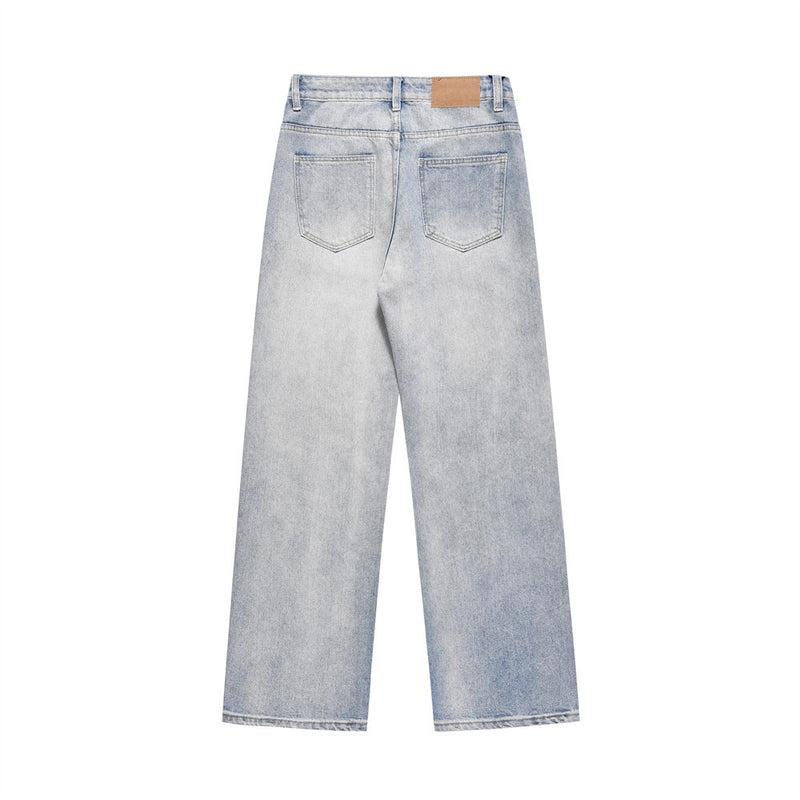 Men Jeans Loose All-Match Distressed