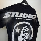 Hellstar T Shirt Vintage Old Loose Casual Short Sleeve T-Shirt
