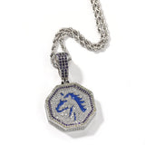 Jewelry Zodiac Pendant Copper Inlaid Zircon Luminous Animal Royalty