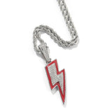 Jewelry Hip Hop Necklace Fashion Enamel Lightning Lightning Spectrum St. Valentine's
