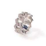 Rings Hip Hop Copper Zircon Cuban Chain Ring St. Valentine's Spectrum