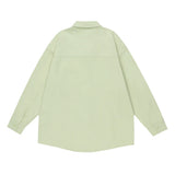 Men Long Sleeve T Shirt Men's Spring and Autumn Loose Lapels Shirt Loose Thin Coat