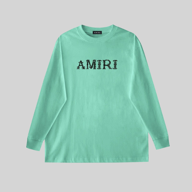 Amiri Sweatshirt AMI Letter Pattern Print Crew Neck Long Sleeve