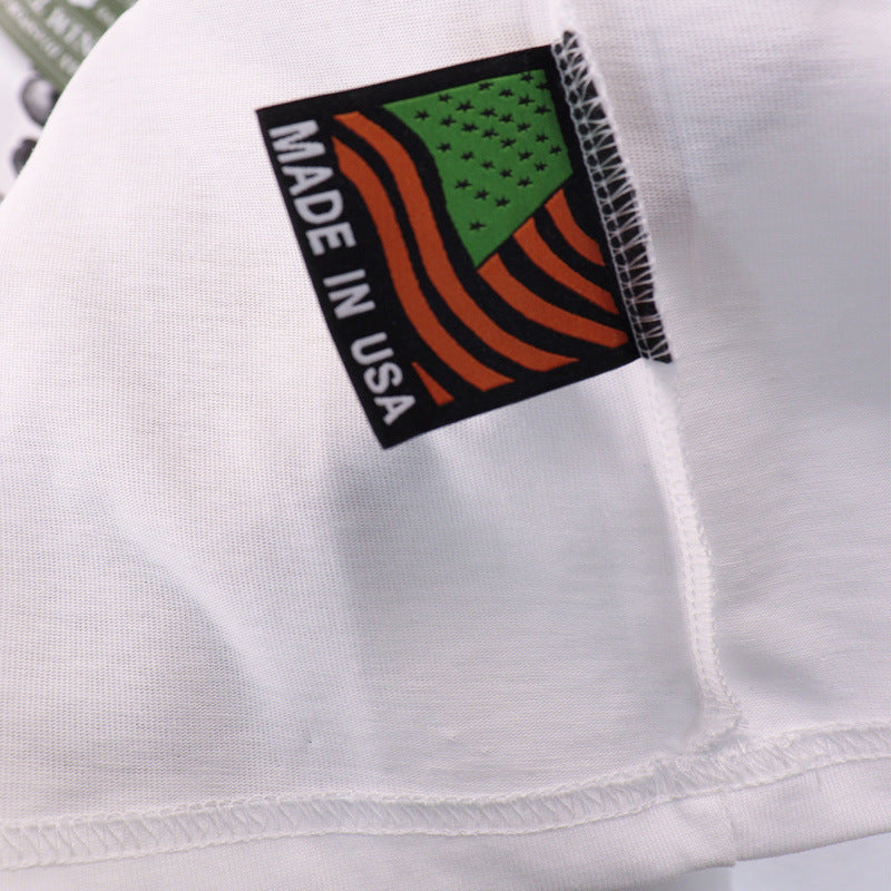 Denim Tears T Shirts Vintage Avatar Oil Painting Flower Letter Printing Men's and Women's Loose Casual Short-Sleeved T-shirt