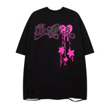 Men T-Shirt Graffiti Hole Vibe