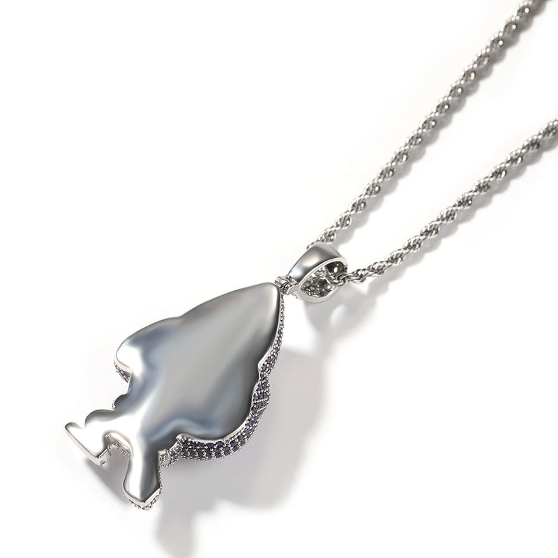 Jewelry Ghost Demon Pendant Copper with Zircon Spectrum