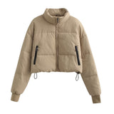 Women Cotton Coat Casual Stand Collar Coat